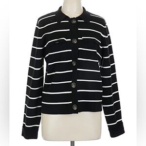 T Tahari Stripe Sweater Jacket